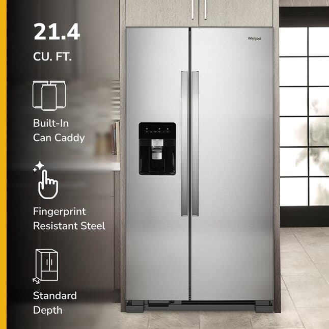 Whirlpool 21.4 Cu. Ft. Side-by-Side Refrigerator